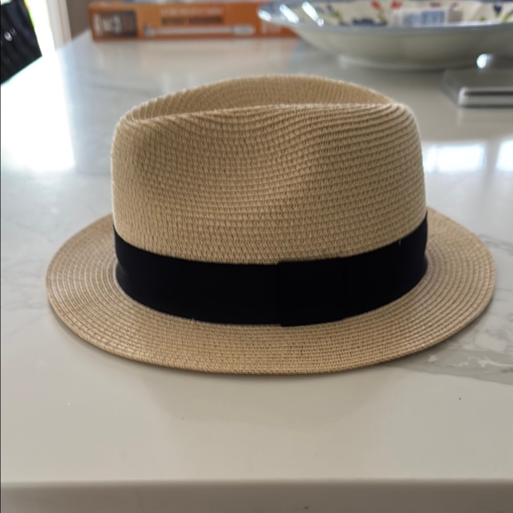 Classic Tan Fedora with Black Band
